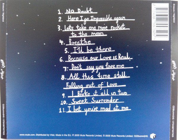 CD: Erasure – Nightbird - a – Usato da Brittnau venduto da Zibu 1