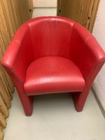 Sessel rot Leder guter Zustand