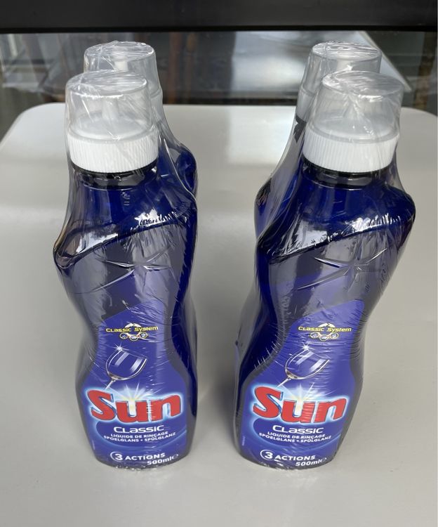 Sun - 4x500ml Liquides de Rinçage Lave-Vaisselle Sun Triple Action