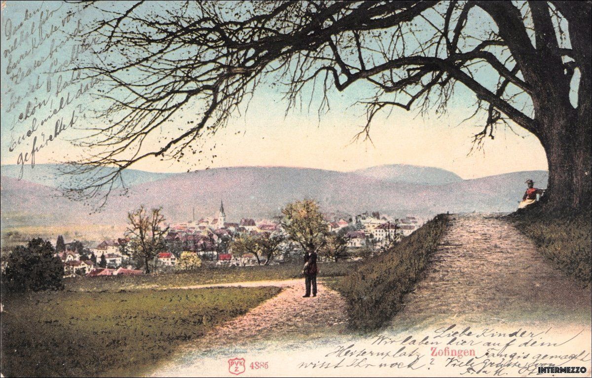 Cartoline postali: Zofingen // Idylle // 1904 // Sommer – Usato da Basel venduto da intermezzo12