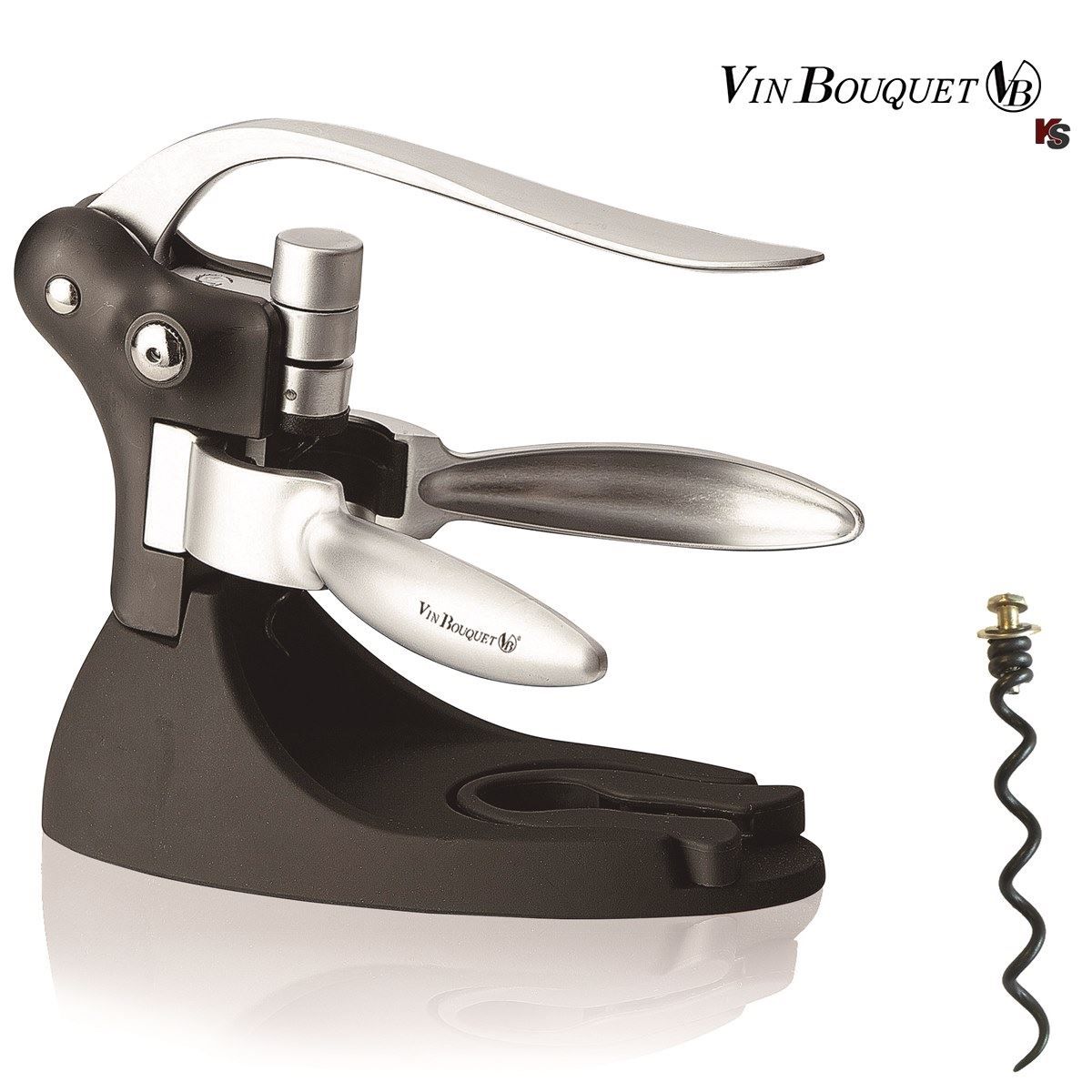 Apribottiglie & Tappi per chiusura: VinBouquet, Hebel-Korkenzieher -H-, Set – Nuovo e nell'imballaggio originale da Wettingen venduto da kochshop 3