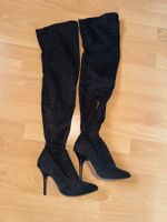Sexy schwarze Overknee Stiefel Gr. 37