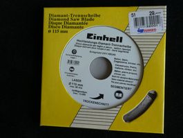 1 neue Diamant-Trennscheiben 115 mm, Trockenschnitt