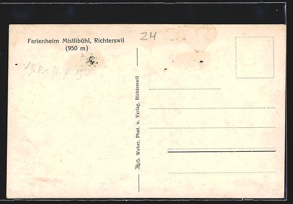 Cartes postales: Richterswil, Ferienheim Mistlibühl im S – D'occasion à Berlin par bartko-reher 1