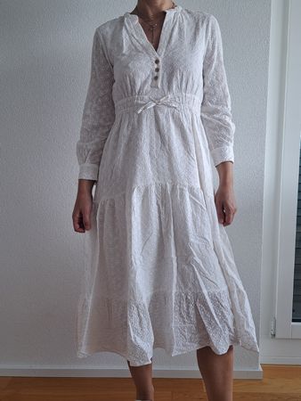 Zara weiss Sommerkleid  broderie anglaise S