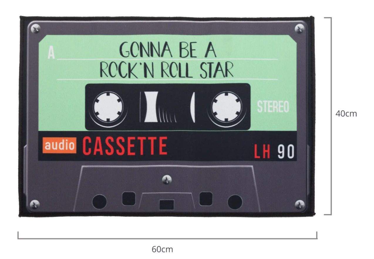 Bodenmatten: Türmatte Music-Cassette  Robuste Schmutzfangmatte – Neu und originalverpackt aus Bülach von StoreInShopSwiss 6