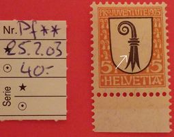 BE39) J25.2.03, Abart postfrisch Kt. 40.-+