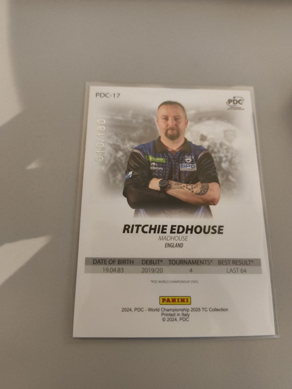 Panini Sammelbilder & Trading cards: Panini PDC Darts 2025 Ritchie Edhouse Parallel Card 010/180 – Neu (gemäss Beschreibung) aus Bern von TxZ 1