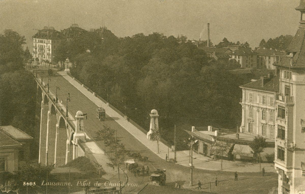 Cartoline postali: Lausanne - Pont de Chauderon – Usato da Chavornay venduto da SupraSenna