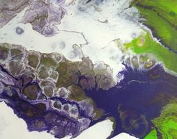 Neu! Abstrakt Malerei  "PURPLE COLD" 24×30cm by POSITIFF ART