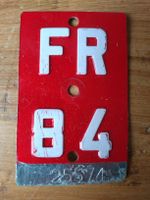 Plaque vélo rouge FR 84 Vintage - Collector!