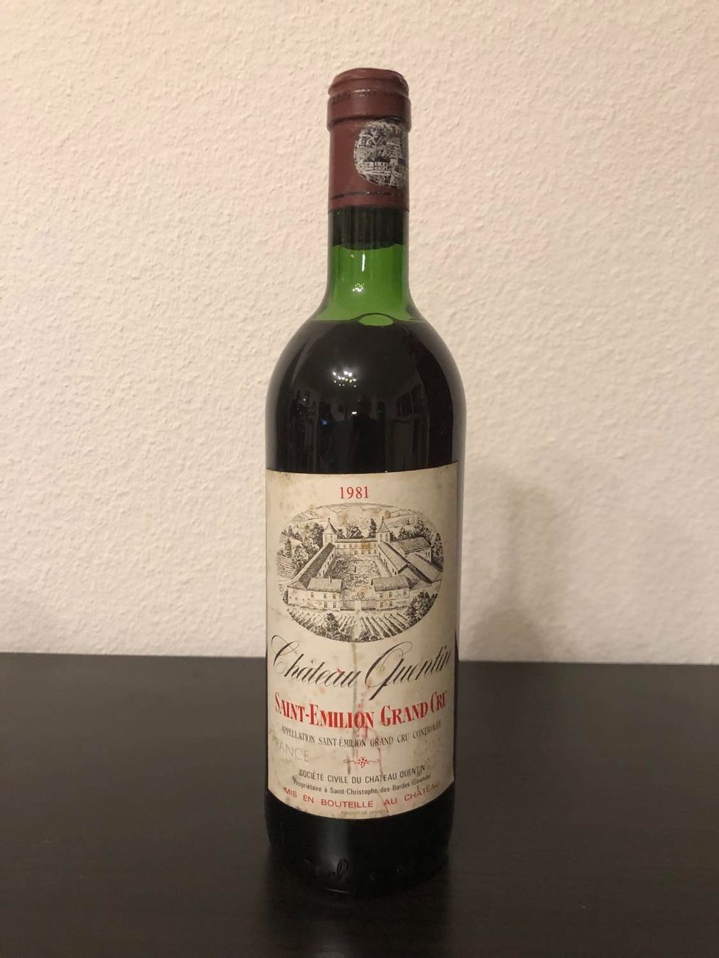 Vino: 1981 CHATEAU QUENTIN – Nuovo e nell'imballaggio originale da Münchenstein venduto da weinundspirituosen