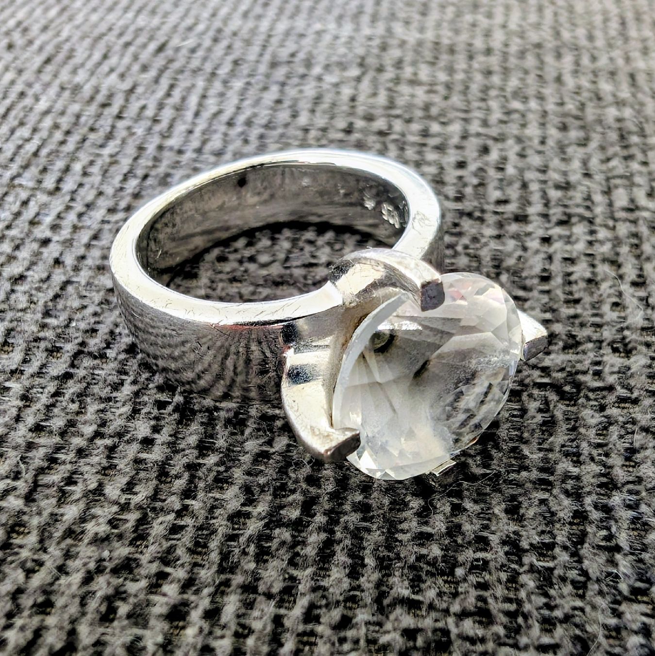 Bagues: Silber Ring mit schönem Schweizer Bergkristall  – D'occasion à Horw par Hefe1 1