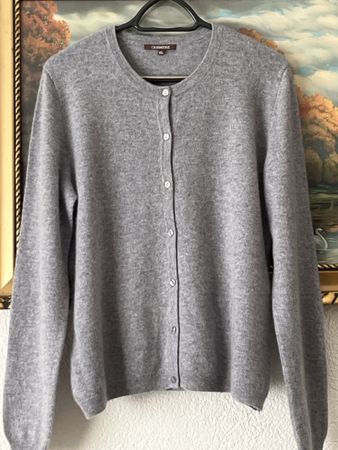 Cashmere Gereinigt hellgrau Gardigan Neuwertig GrXL(K6ID286