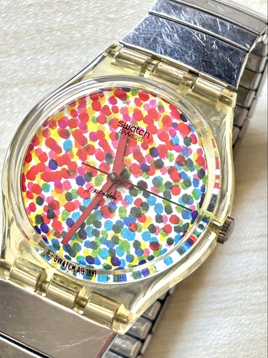 Swatch Orologi: Swatch Uhr bunte Punkte – Usato da Grenchen venduto da chththl 1