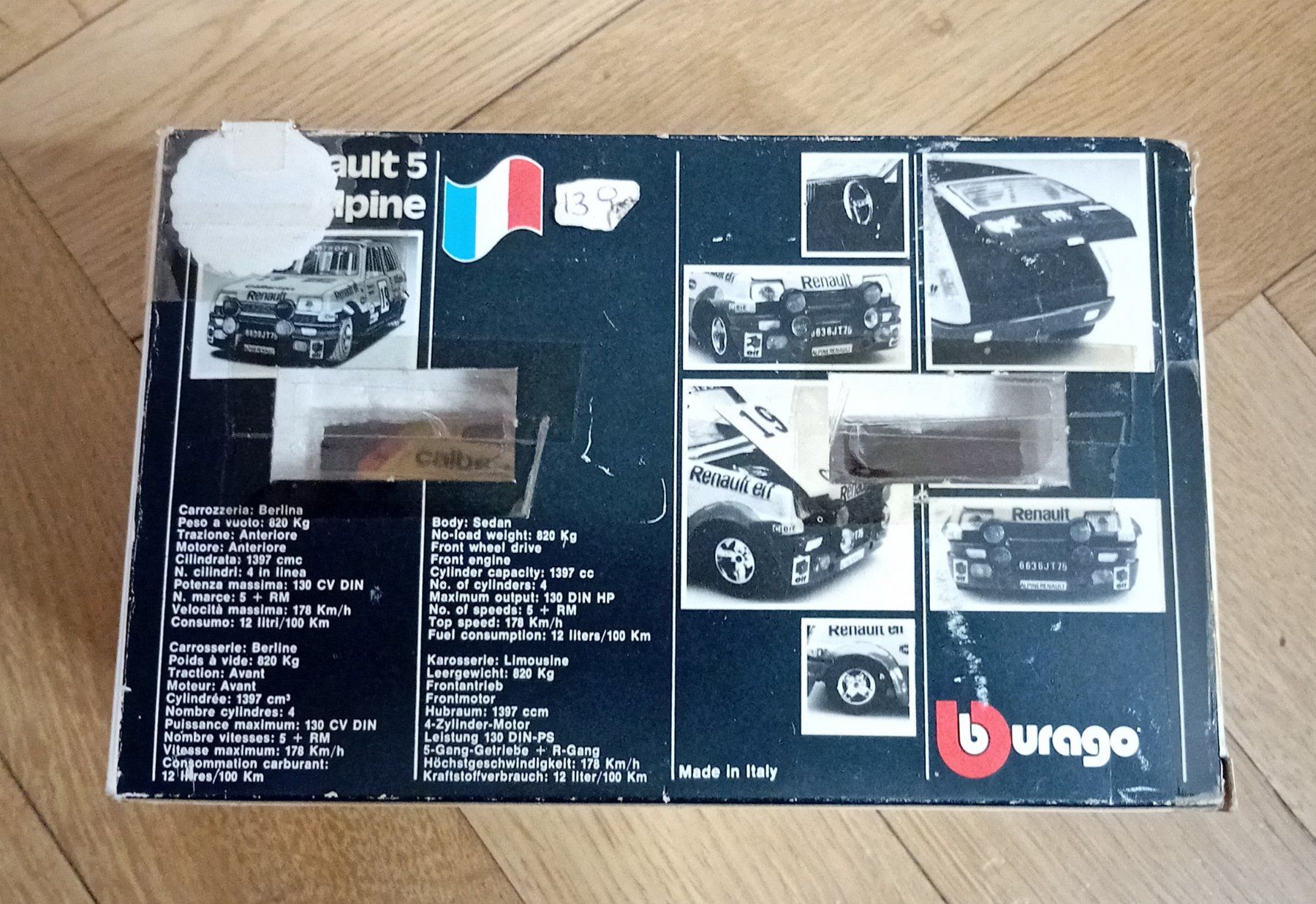 Bburago Modellini d'auto: Burago Renault 5 Alpine - cod. 0162, échelle 1:24 – Usato da Neuchatel venduto da Vlenoble 9