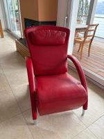 Rolf Benz Relaxsessel Leder rot