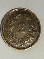 Schweiz 2 Rappen 1919 B Helvetia Original Bronze