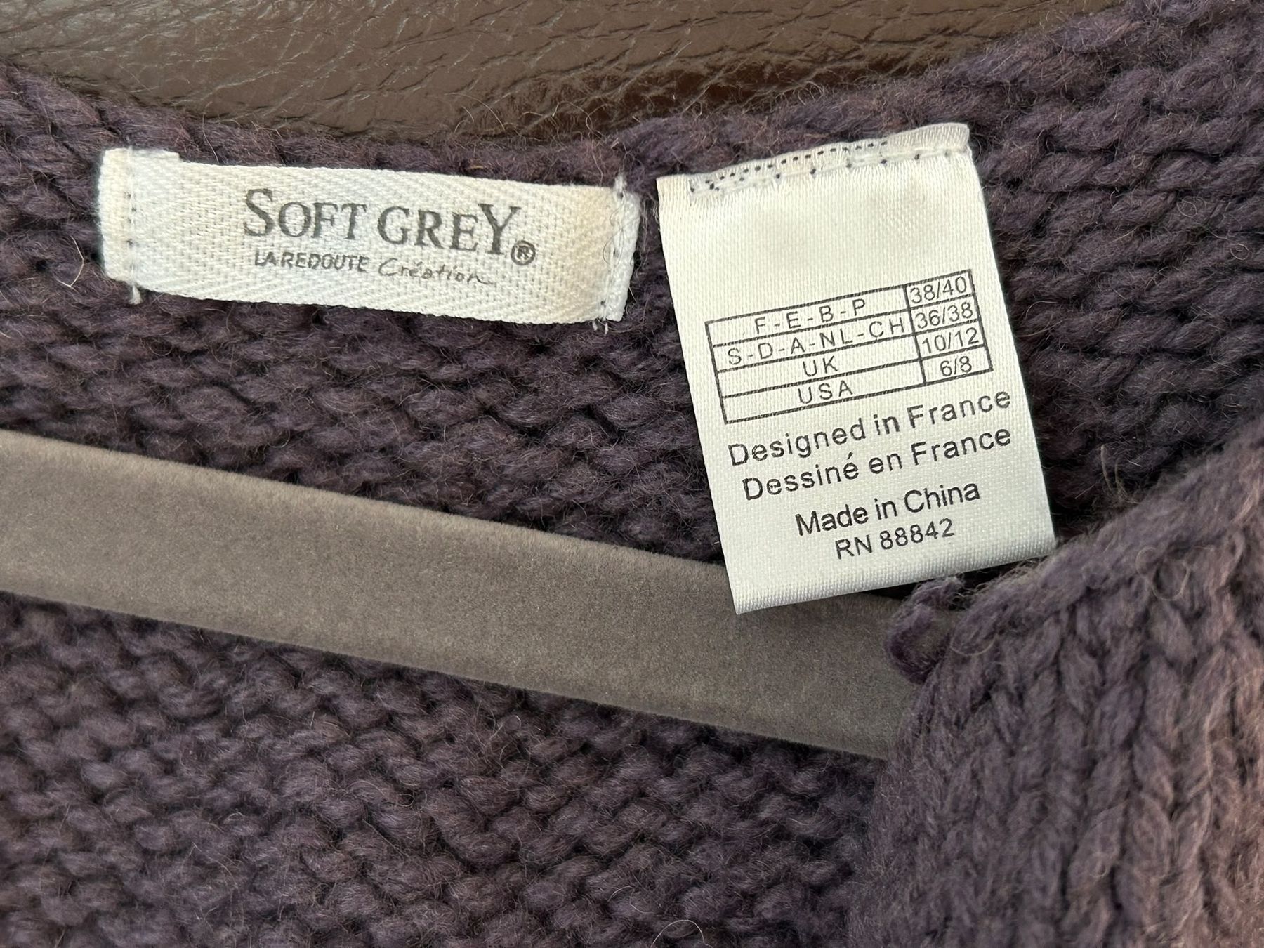 Maglioni & Felpe: Kurzarm-Pullover mit Zopfmuster Violett von Soft Grey Gr. S – Usato da Wädenswil venduto da coconut1289 2