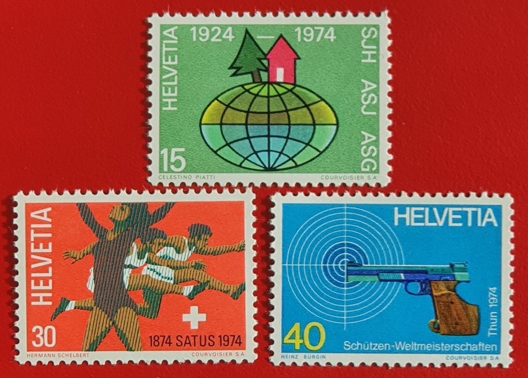 Tutti i francobolli: WERBEMARKEN SATZ 548 - 550 1974** POSTFRISCH – Nuovo (secondo la descrizione) da Düdingen venduto da Quartierstrasse