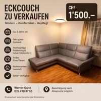 Ecksofa Grau/Taupe, top Zustand, ca. 3 J., sofort!