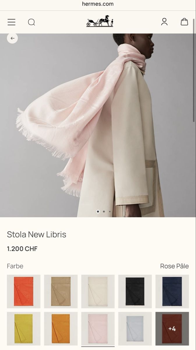 Hermès Foulard & Sciarpe: Hermès Schal Stola New Libris Rose – Usato da Luzern venduto da Magda1914 5