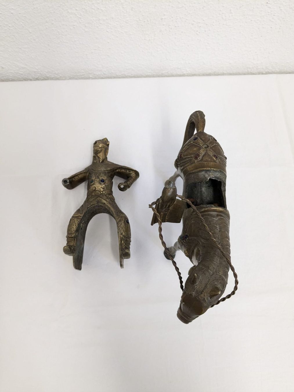 Statuette: 2-teiliges Pferd aus Messing, handgefertigt – Usato da Weinfelden venduto da blaukreuz_brocki_TG 9