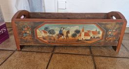 Antike Truhe, handbemalt, Bauernmalerei, sehr dekorativ