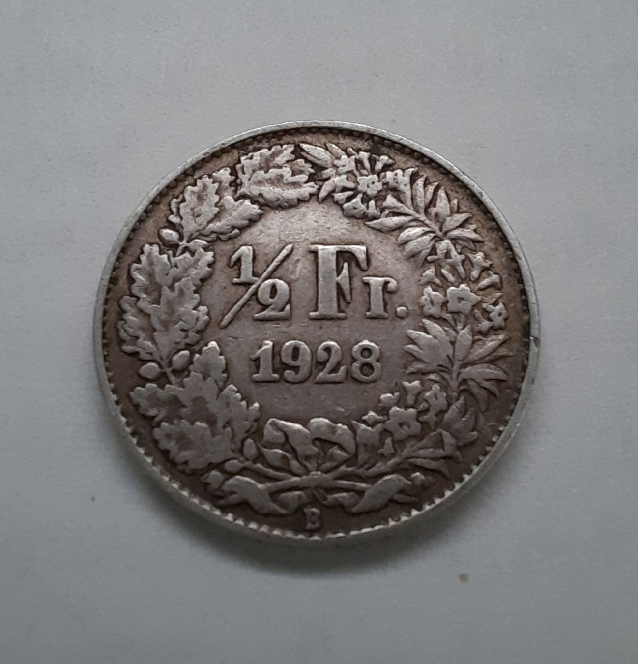 Alle Münzen: 1/2 Franken Silber 1928 – Gebraucht aus Bremgarten AG von cec_5nzz