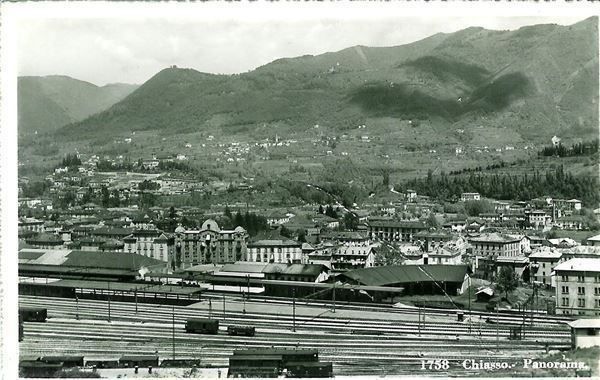Ansichtskarten: Chiasso TI Bahnhof + Panorama Nr. 1758  ca. 1940 – Neu (gemäss Beschreibung) aus Ennetmoos von Ambuman