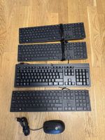 4x HP USB Tastatur CH-Layout (QWERTZ) + HP Maus – per kabel