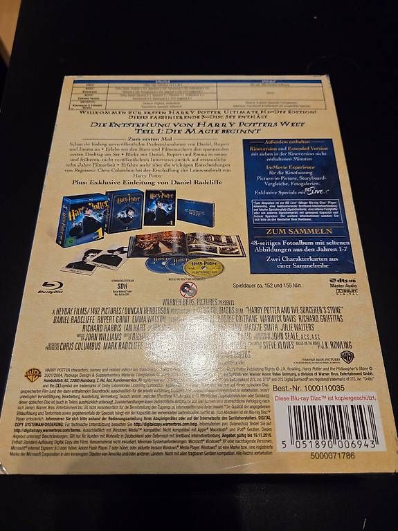 Tutti i DVDs: Harry Potter - Stein der Weisen Ultimate Edition auf BD – Usato da Vilters venduto da oOLinkOo 1
