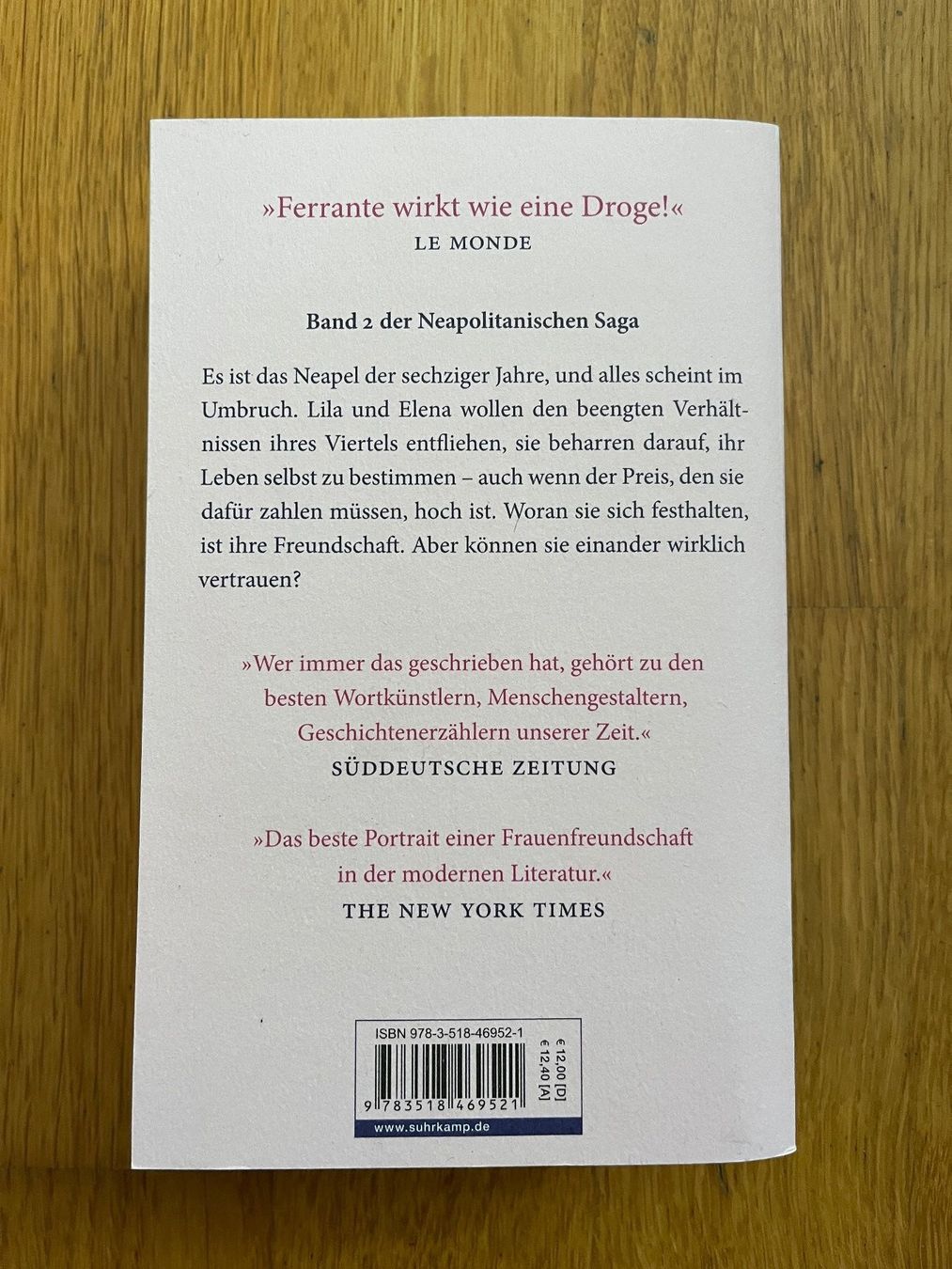 Libri: Taschenbuch "Die Geschichte eines neuen Namens", E. Ferrante – Usato da Grosswangen venduto da Vita500 1