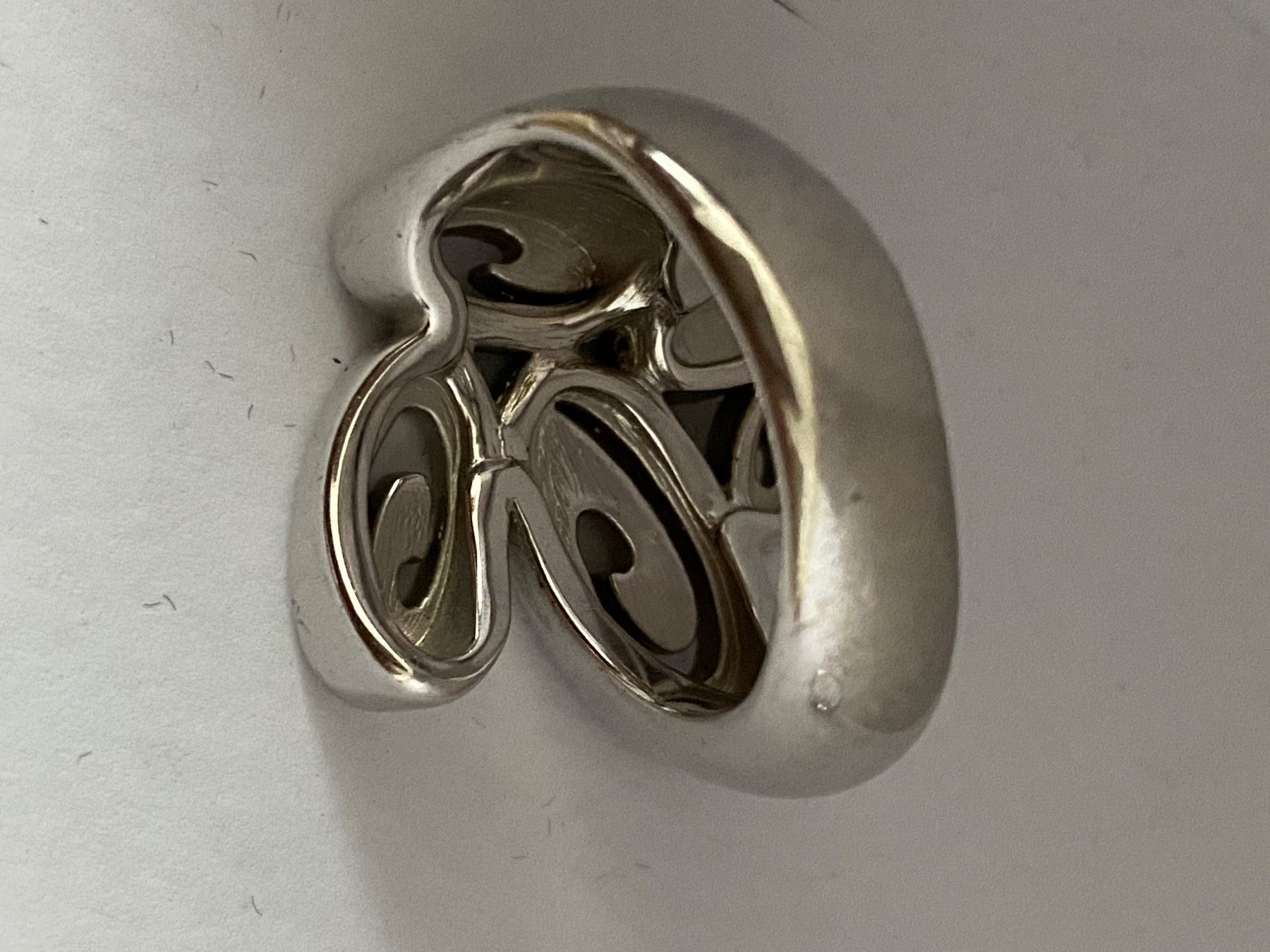 Pierre Lang Anelli: Ring Silber 925 Formspirale ein Stein 18mm Grösse 57 – Usato da Zürich venduto da vreni1973 2