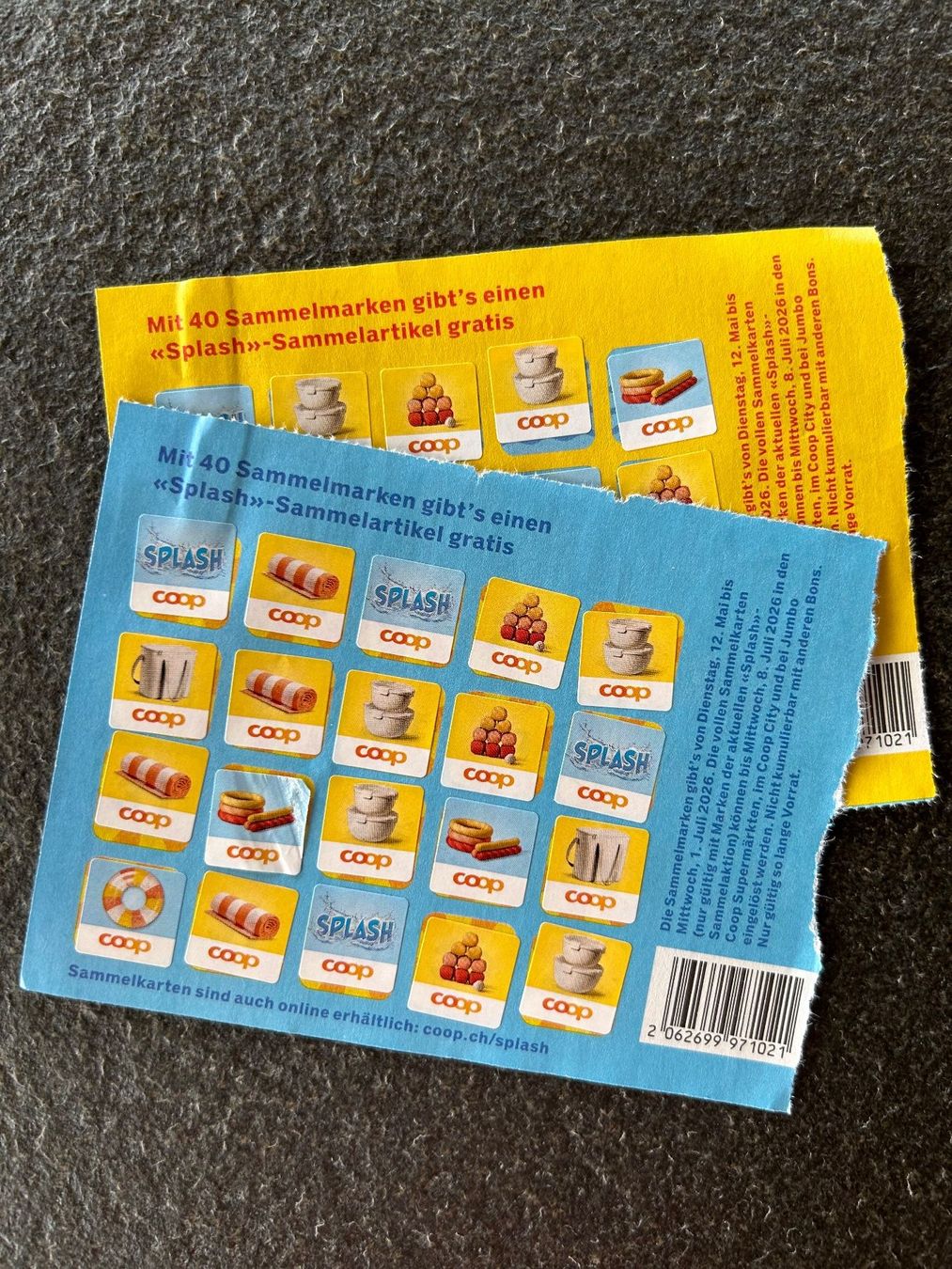 Coop Timbres & points: 80 Coop Trophy Marken "Splash" – D'occasion à Aeugst am Albis par Monet09