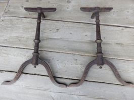 Antike Horgen-Glarus Gussfüsse für Tisch