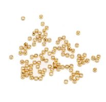 Crimp Stopper, Edelstahl gold 1,5mm. Schmuckzubehör 100Stk.