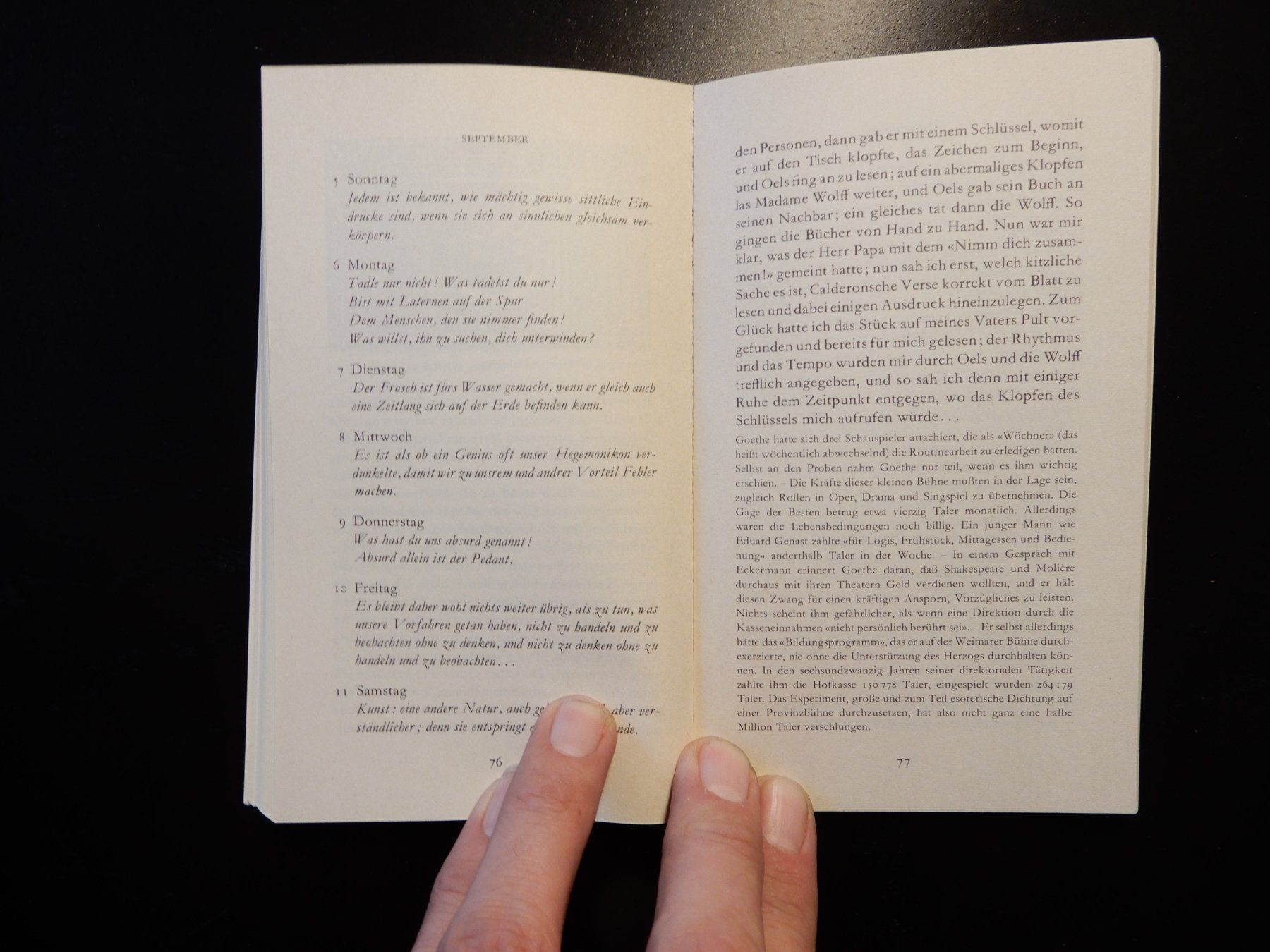 Libri: Goethe Kalender 1971 "Mit Goethe durch das Jahr" – Usato da Erstfeld venduto da Mario_boe0 6