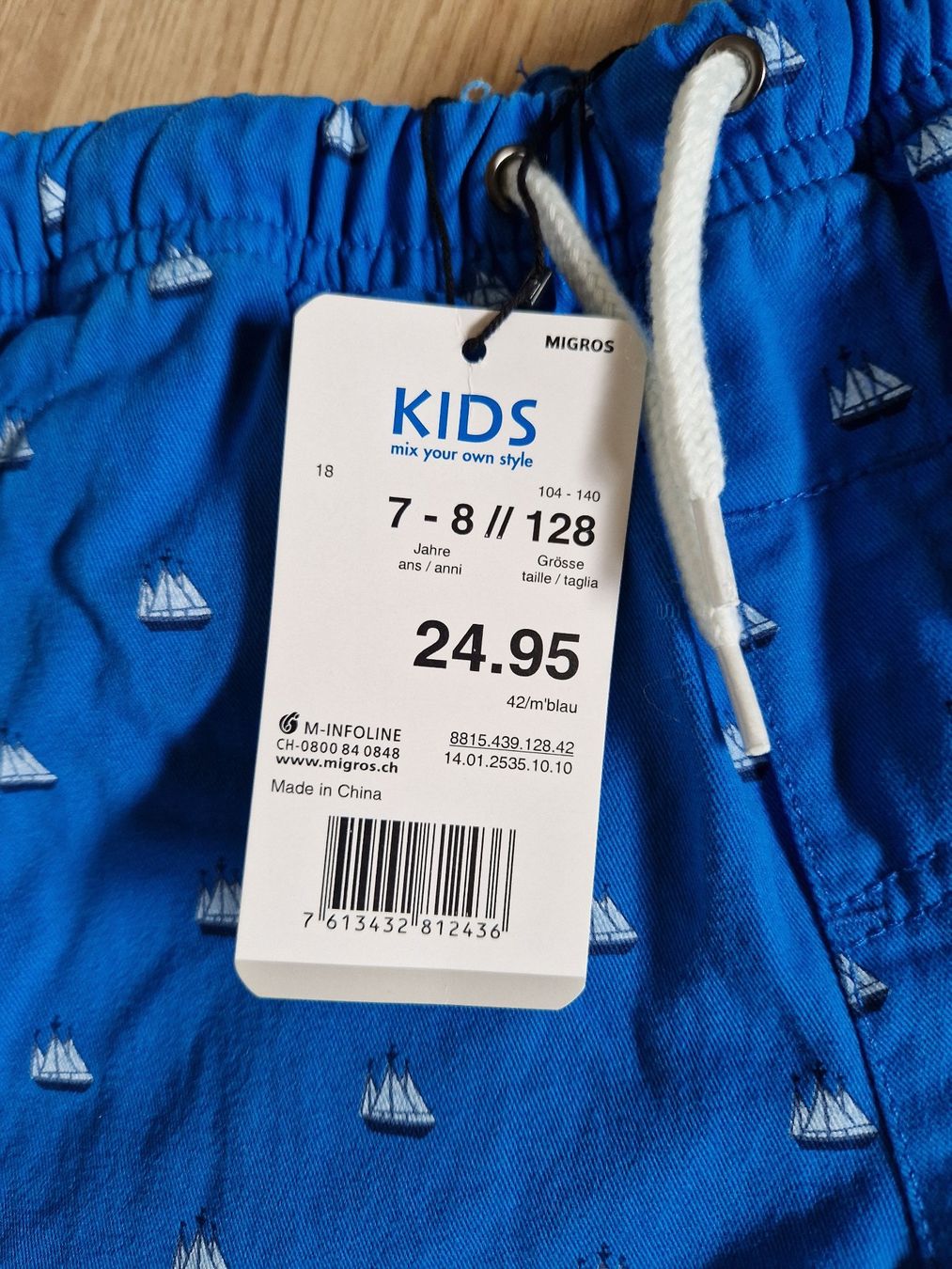 Pantaloni: NEU kurze Hose / Shorts 128 – Nuovo e nell'imballaggio originale da Giswil venduto da monimaus08 1