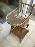 Vintage Holz-Kombi-Hochstuhl für Kinder