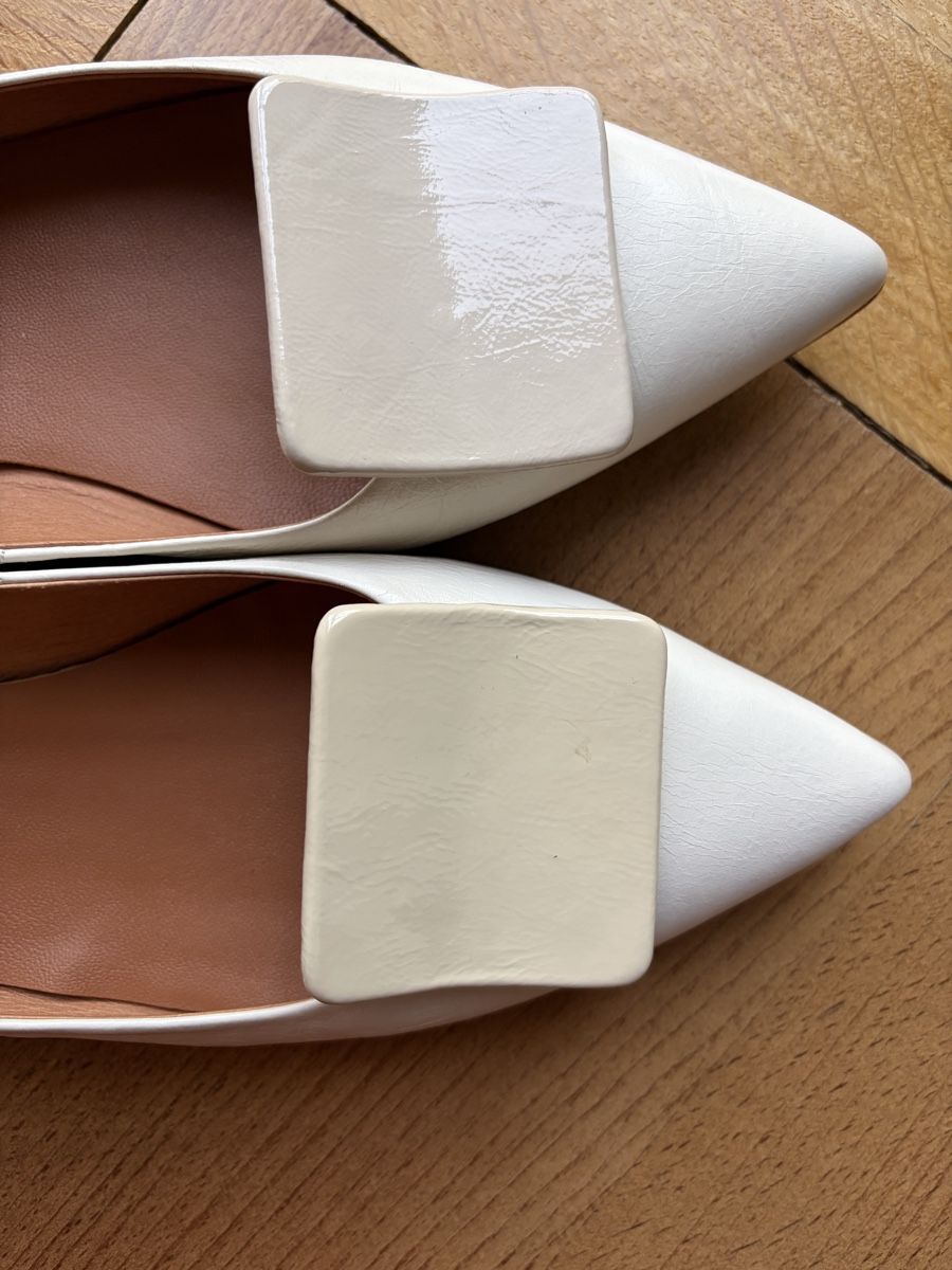 Jonak Chaussures femmes: Ballerines JONAK cuir blanc   – D'occasion à genève par Valou10 2