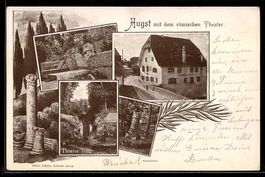 AK Augst, Gasthaus, Theater, Säule
