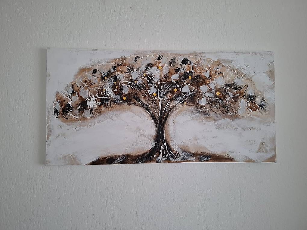 Poster & Bilder: Bild Scripture Baum handgemalt - 80x40cm – Gebraucht aus Winterthur von erl_6kk7