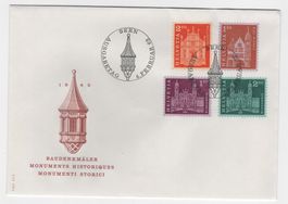 FDC 1963 Ergänzungswerte zur Baudenkmälerausgabe
