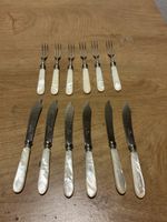 Antikes 12tlg Besteck mit Perlmuttgriffen
