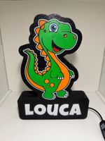 Lampe de chevet personnalisée enfant - Dino Louca!