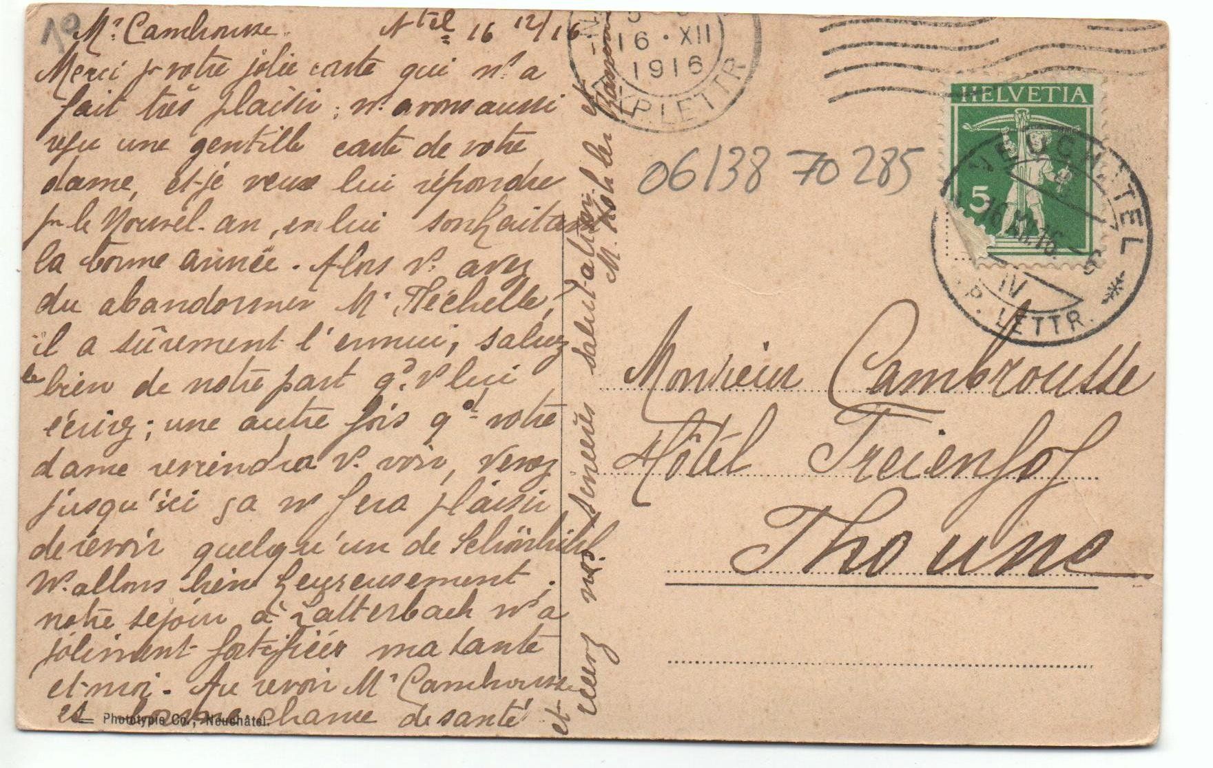Cartoline postali: NEUCHÂTEL Avenue du 1er Mars, Tramway – Usato da Jona venduto da philajona 1