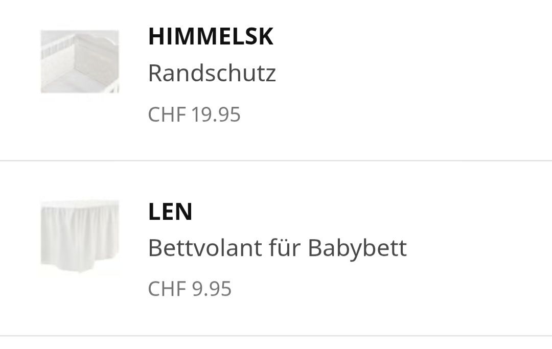 Culle: Bettvolant + Randschutz 140x70cm – Usato da Winterthur venduto da Ausmisten2026