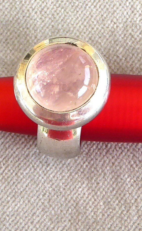 Anelli: Ring 925er Silber mit Rosenquarz Stein – Usato da Muri AG venduto da Lineli2020 1