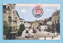 St. Gallen - Hechtplatz - Strassenbahn - Tram -1910